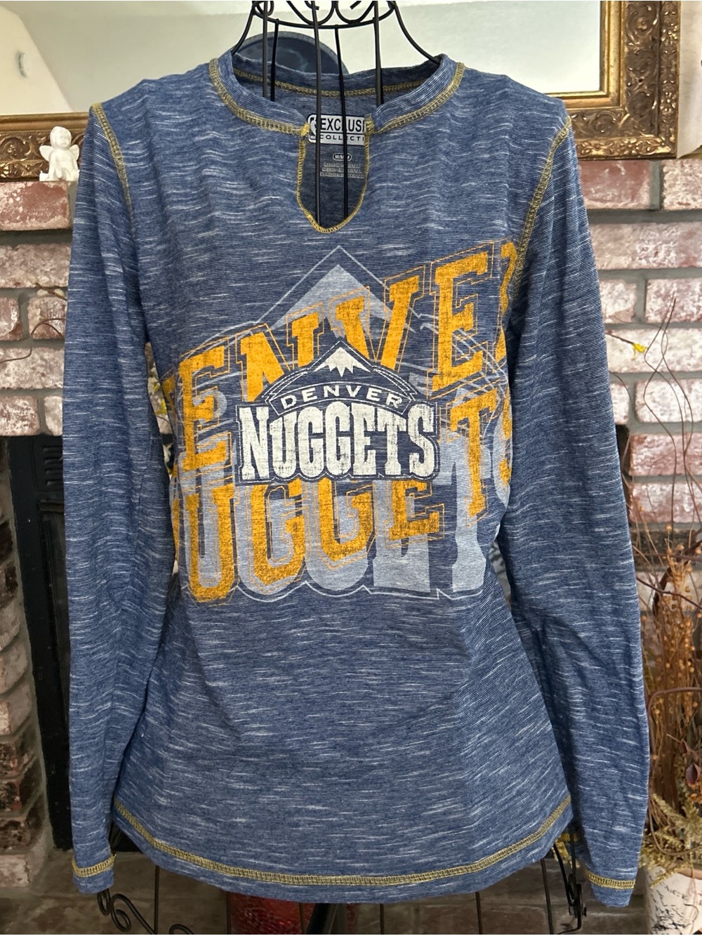 Exclusive Collection Denver Nuggets Long Sleeve Top Sz M